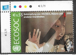 2009 UNO Wien Mi. 605 Used  Bekämpfung Von HIV/Aids, Malaria Und Anderen Krankheiten - Gebruikt