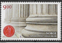 2011 Norwegen Norge Mi.1760 **MNH   200 Jahre Universität Oslo. - Ongebruikt