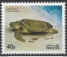 1981 Pakistan Mi. 548**MNH  . Suppenschildkröte (Chelonia Mydas) - Pakistan