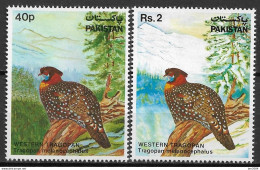 1981 Pakistan Mi. 560-1**MNH  Westsatyrhuhn (Tragopan Melanocephalus) - Pakistan