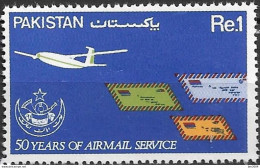 1981 Pakistan Mi. 536**MNH .50 Jahre Flugpost. - Pakistan