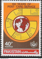 1980 Pakistan Mi. 534**MNH .  100 Jahre Postkarten. - Pakistan