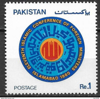1980 Pakistan Mi. 520**MNH   11. Außenministerkonferenz Der Islamischen Staaten, Islamabad. - Pakistan