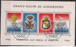 1985 Luxemburg  Mi.. Bl 14 Used  40. Jahrestag Des Waffenstillstands - Blocs & Feuillets