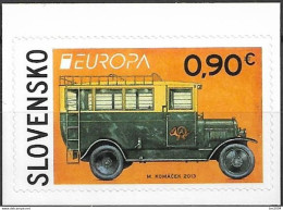 2013 Slowakei Mi. 708  **MNH    Europa: Postfahrzeuge - Unused Stamps