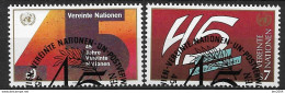 1990 UNO Wien Mi. 104-5 Used   45 Jahre Vereinte Nationen (UNO - Oblitérés