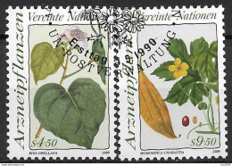 1990 UNO Wien Mi. 102-3 Used   Heilpflanzen - Used Stamps