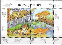 2002 Türkei   Mi. Bl. 48 **MNH  Internationaler Tag Der Umwelt – Raubtiere. - Ongebruikt