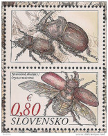 2014 Slowakei  Mi. 745-6 **MNH   Käfer Im Naturreservat Sitno - Unused Stamps