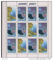 2001 Rumänien Romania Sheet    Mi. 5573 **MNH Europa  Lebensspender Wasser - 2001