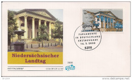 2000  Deutschland Yv  1943   Mi  2110 FDC  Landtag Nordrhein-Westfalen, Düsseldorf - 1991-2000