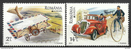 2013 Rumänien Romania   Mi. 6705-6**MNH Europa: Postfahrzeuge. - 2013
