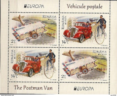 2013 Rumänien Romania   Mi. Bl. 558 I  **MNH  Europa: Postfahrzeuge. - 2013