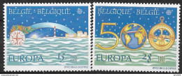 1992 Belgien  Mi. 2506-7 **MNH  Europa: 500. Jahrestag Der Entdeckung Von Amerika - 1992