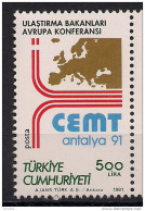 1991 Türkei Mi. 2925 **MNH CEMT - Usados