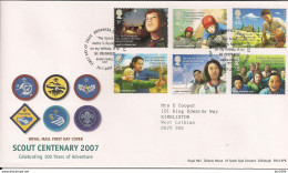 2007 Grossbritannien Great -Britain Mi. 2552-7 FDC   Europa: Pfadfinder. - 2007