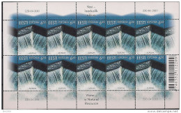 2001 Estland  Esti Mi. 399 **MNH Sheet  Europa: Lebensspender Wasser - 2001