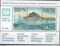 1987 Grönland Mi. Bl. 1 **MNH  Internationale Briefmarkenausstellung HAFNIA ’87, Kopenhagen - Neufs