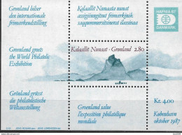 1987 Grönland Mi. Bl. 2 **MNH  Internationale Briefmarkenausstellung HAFNIA ’87, Kopenhagen - Nuovi