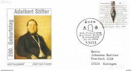 2005 Deutschland Allem. Fed. Mi. 2490 FDC  (Bonn ) 200. Geb.  Albert Stifter - 2001-2010