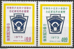 1973 Taiwan Mi. 976-7**MNH    Doppelgewinn Der Baseball-Weltmeisterschaft Der Junioren - Unused Stamps