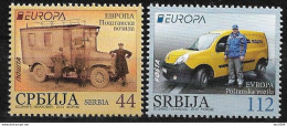 2013 Serbien   Mi. 501-2**MNH Europa: Postfahrzeuge. - 2013