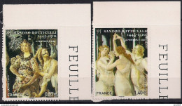 2010 Frankreich  Mi. 5018-9**MNH   Selbstklebend;. 500. Todestag Von Sandro Botticelli. - Neufs