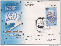 2014 Ägypten Mi. 2534 FDC   Weltposttag. - Brieven En Documenten