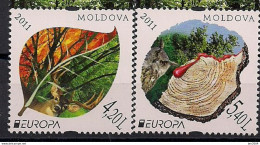 2011 Moldawien  Mi. 749-750**MNH  Europa   " Der Wald " - 2011