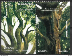 2011 Bosnien- Herzegowina  Mi. 573-4 E **MNH      Europa  " Der Wald " - 2011