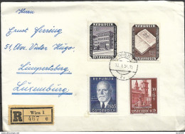 1954 Austria Österreich Einschreibebrief Nach Luxemburg - FDC