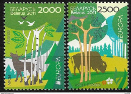 2011 Weißrussland Belarus  Mi. 853-4**MNH  Europa   " Der Wald " - 2011