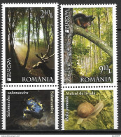 2011 Rumänien  Mi. 6522-3 **MNH  Europa   " Der Wald " - 2011