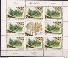 2011 Serbien Mi.  405-6**MNH Europa   " Der Wald " - 2011
