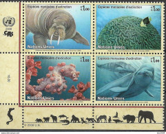 2008 UNO Genf  Mi. 588-91 **MNH EUL   Meerestiere. - Neufs