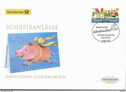 2016 Germany  Deutschland  Mi. 3243-4  FDC  Grußmarken: Schreibanlässe - 2011-…