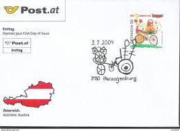 2004 Österreich  Austria Mi.  2492 FDC Figuren Aus Dem Kinderfernsehprogramm „Confetti TiVi“ - FDC