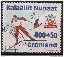 1994 Grönland Mi. 243 Used  Olympische Winterspiele, Lillehammer - Usados