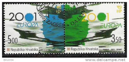 2001 Kroatien Hrvatska Mi. 570-1 Used  . Europa: Lebensspender Wasser. - 2001