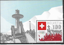 2018 Schweiz Mi. 2526 **MNH  Schweizer Olympiamannschaft, Skisprungschanzen, - Nuovi