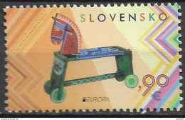 2015 Slovensko  Slowakei Mi. 763**MNH Europa: Historisches Spielzeug. Rollpferd - Unused Stamps