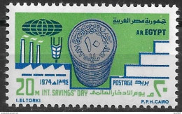 1974 Ägypten  Mi. 1176**MNH  Weltspartag - Ongebruikt
