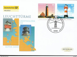 2004 Deutschland Germany Mi. 2409-10 FDC  Leuchttürme : Greifswalder Oie  + Roter Sand - 2001-2010