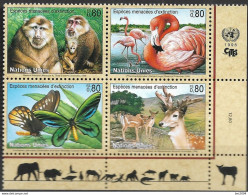 1998 UNO Genf Mi. 330-3 **MNH   Gefährdete Arten - Unused Stamps