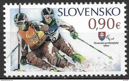 2014 Slowakei  Mi. 728**MNH    Paralympische Winterspiele, Sotschi.  Ski Alpin Für Blinde - Ungebraucht