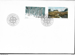 1977 Schweden  Mi. 989-90  FDC Used Europa: Landschaften. - 1977