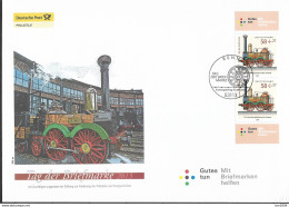 2013 Allem. Fed. Deutschland    Mi. 3027 FDC   175 Jahre Dampflokomotive „Saxonia - 2011-…