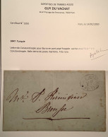 1847 Turkey RARE Ship Mail: CO / PP CONSTANTINOPLE Entire Letter>Brousse (Maritime Cover Turquie Poste Maritime Lettre - Brieven En Documenten