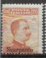 Italy 1912 Aegean Mnh ** Scarpanto No Watermark 280 Euros - Ägäis (Scarpanto)