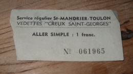 Ticket Service Regulier St MANDRIER - TOULON - 1964 ................ E4-18 - Europa